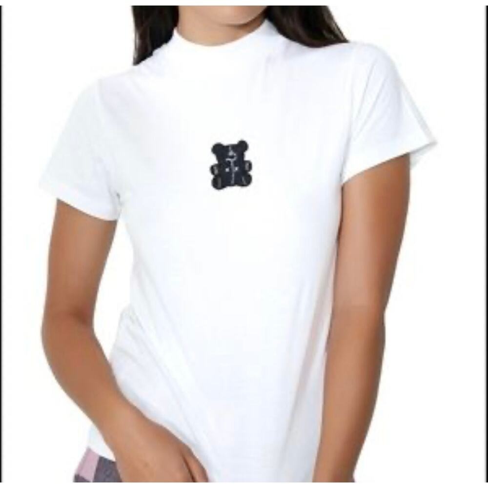Lazy Oaf baby tee little black bear graphic t-shirt dark grunge goth